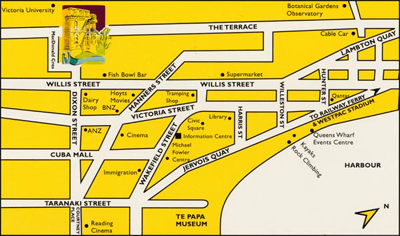 Rosemere Backpackers map Wellington